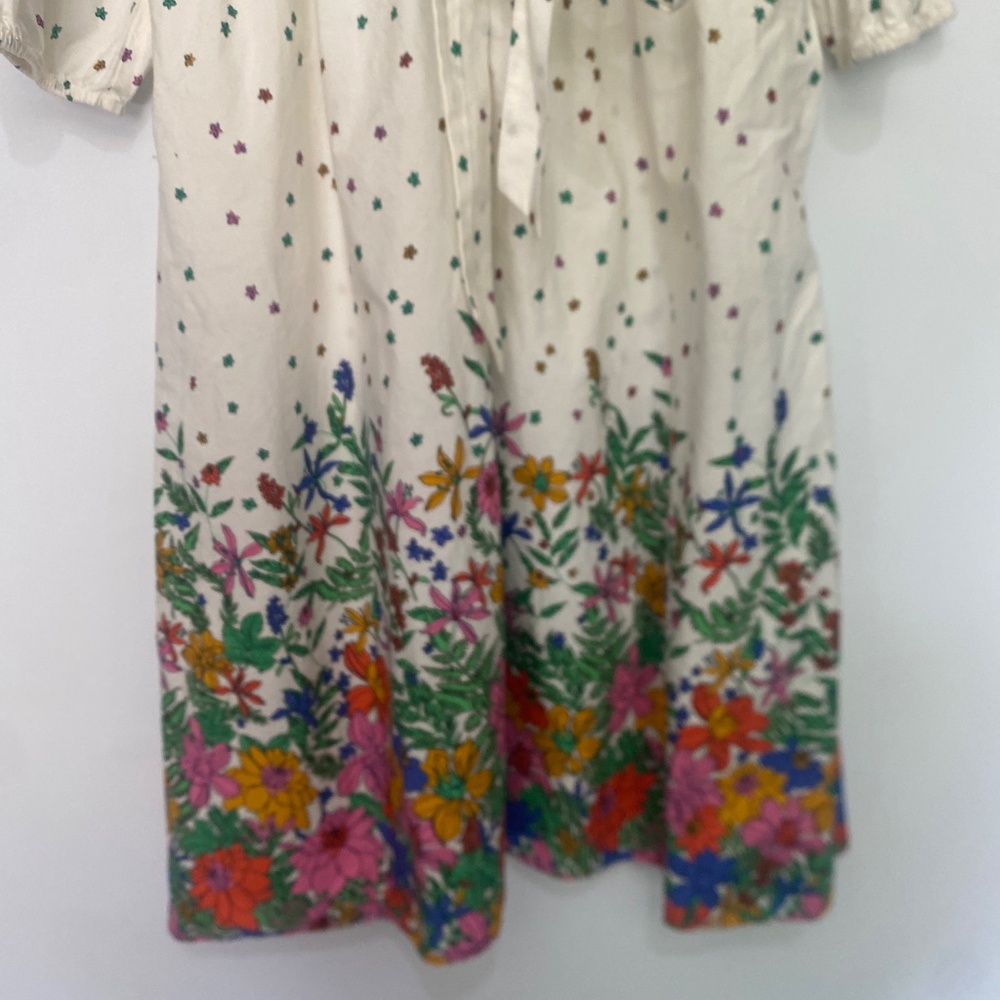 Talbots 12 Poplin Blissful Floral Shirtdress - Picture 9 of 12